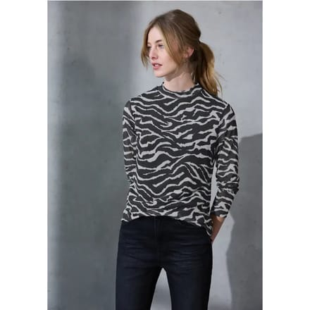 Shirt van mesh met patroon