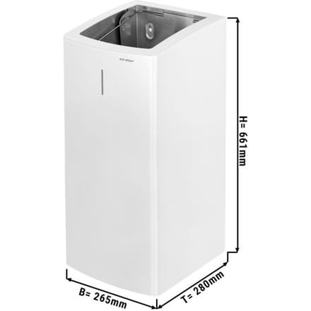 AIR-WOLF Afvalbak - 50 liter - RVS Wit