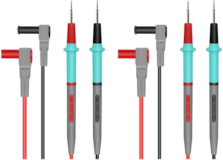 Multimeter Meetleidingen - Testkabels Set - Componenten Testen - Scherp Contactuiteinde - 90 cm Kabellengte - Zwart