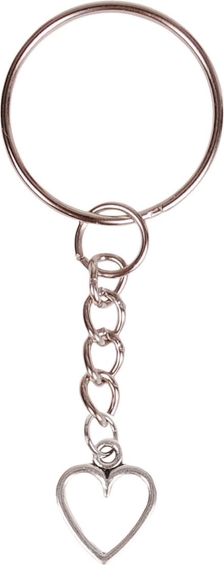 Sleutelhanger - Hangertje Hartje zilverkleurig 1,2cm