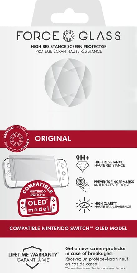 BigBen Interactive Bigben Force Glass Oled Screen Protection Kit (Nintendo Switch OLED) - Miscellaneous Accessoires voor spelconsole - Nintendo Switch OLED