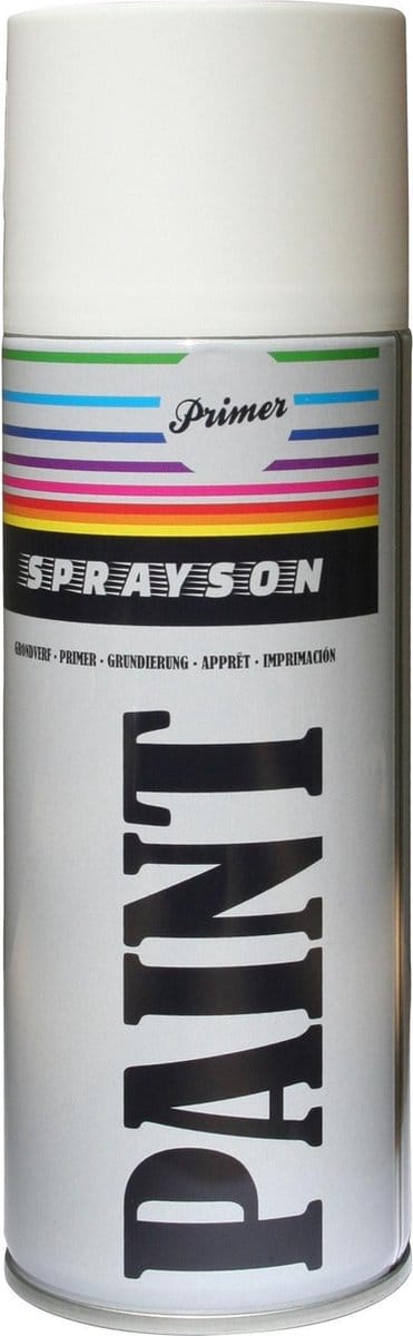 Benson Witte primer spuitbus - hoge dek- en vulkracht - 400 ml