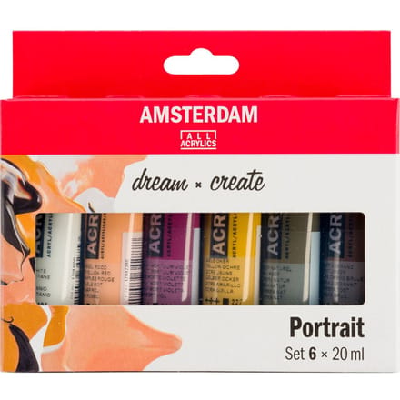 Acrylverf - Talens - AMSTERDAM - 6 Kleuren - 20 ml - Matte Afwerking