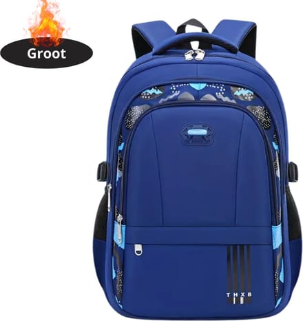 Nivard Rugzak - Dames - Heren - Meisje - Jongens - Backpack - Schooltas - Laptoptas - Blauw - Groot Model