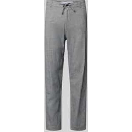slim fit broek van mix van katoen en linnen model 'BRODY'