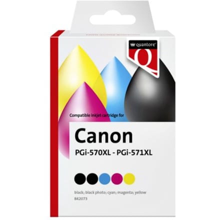 Inktcartridge Quantore alternatief tbv Canon PGI-570XL CLI-571XL 2x zwart 3x kleur