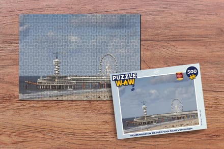 Puzzel Reuzenrad en de Pier van Scheveningen - Legpuzzel - Puzzel 500 stukjes