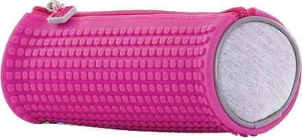 Pixie Crew Etui Met Siliconen Paneel En Pixels Fuchsia 20 Cm