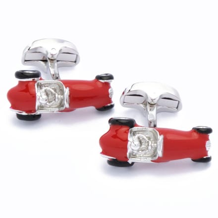 Manchetknopen - Auto Raceauto Rood