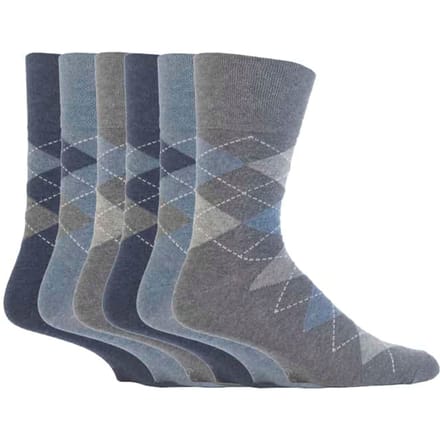 Set van 6 sokken zonder elastiek herensokken met zachte grip 46-50 EU - SOMRJ38