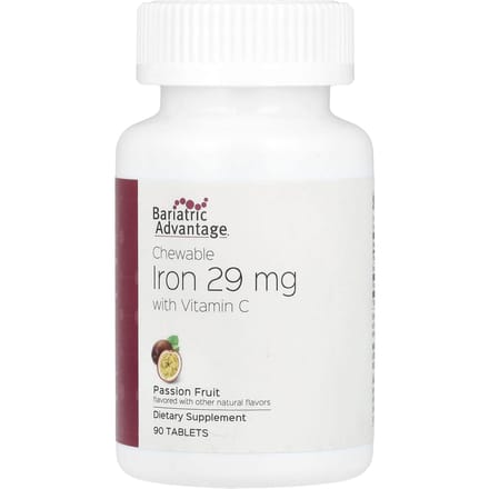 Kauwbaar IJzer met Vitamine C, Passievrucht, 90 Tabletten