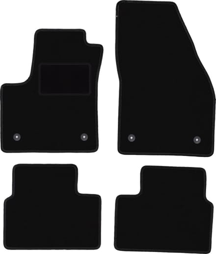 Zwarte veloursmatten voor: Opel Meriva B minivan (2010-2017)