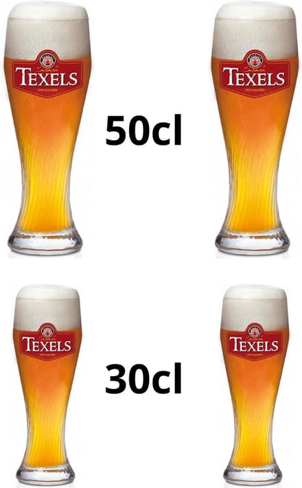Texels bierglazen combipakket - de Gebroeders Texel 2 x 30cl en 2 x 50cl