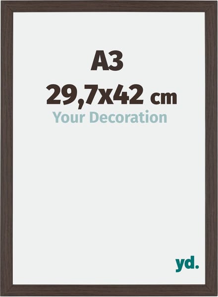 Your Decoration - Fotolijst A3 29,7x42 cm - MDF - Eiken Donker - Mura