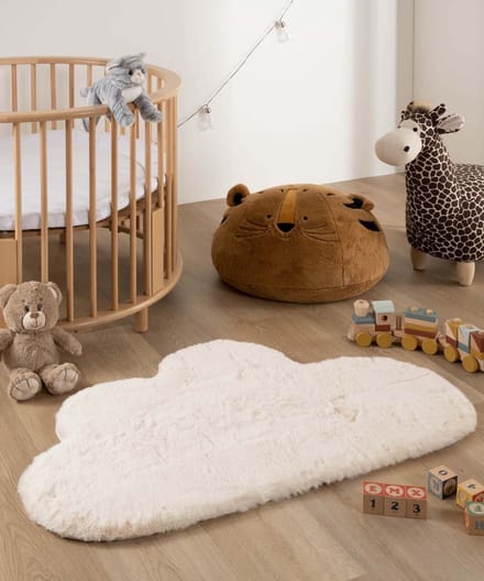 Kindervloerkleed wolk - Fluffy crème 70x115