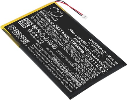 Batterij Vervanging - Reserve Batterij - E-reader Gebruik - 1200mAh Capaciteit - 3.7 Volt - Zwart