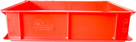 GENUS DEI | Kleine deegkrat voor pizzadeeg (40x30x10cm) - ROOD