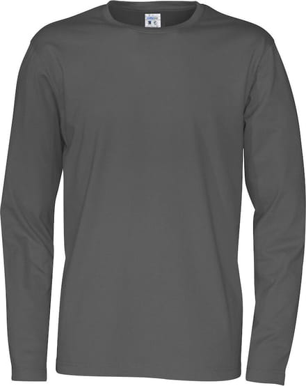 Cottover T-SHIRT LONG SLEEVE MAN - GOTS GECERTIFICEERD 141020 - Antraciet - M