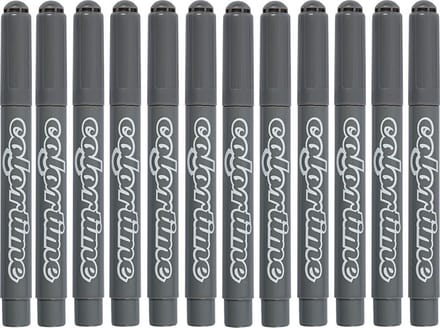 Creativ Company Grijze Jumbo pennen 12 stuks.