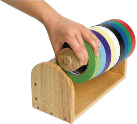 Colorations tapedispenser hout voor 10 rollen - knutselaccessoire.