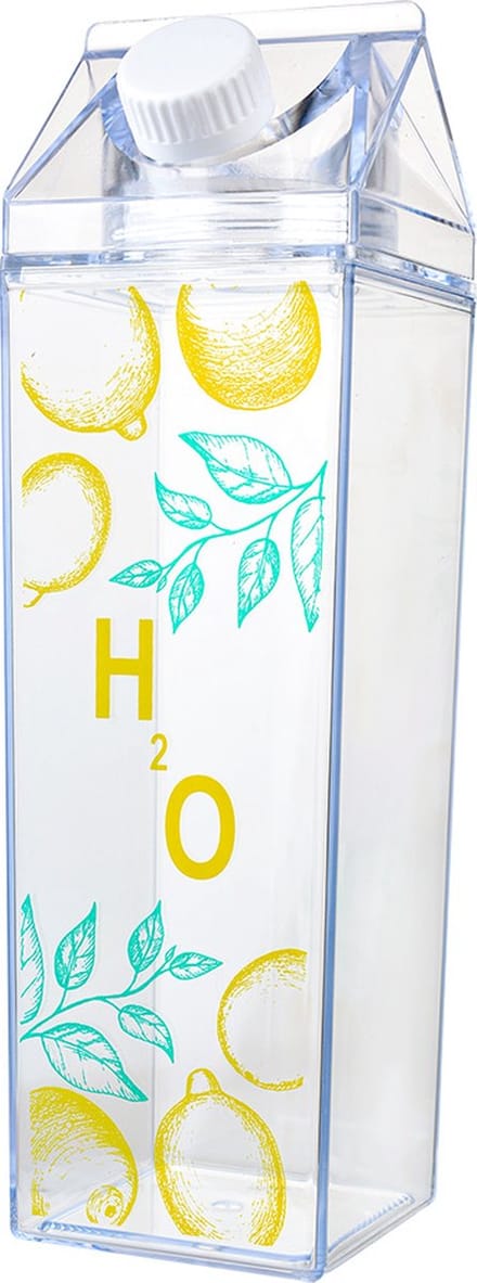Clayre & Eef Drinkfles 750 ml Transparant Kunststof Citroenen