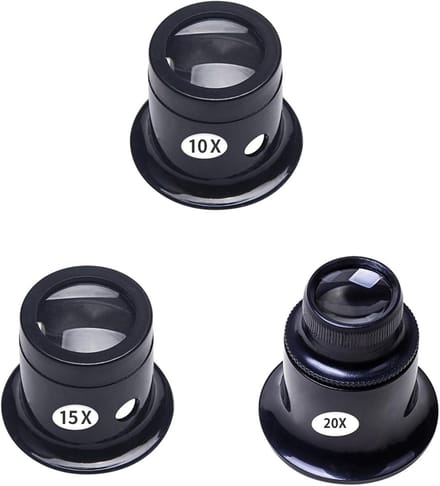 Juweliers Loep Set - Vergrootglas Enkele Buis - Sieraden Reparatie - Drie Vergrotingen - Compact Ontwerp