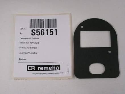 Remeha S56151 pakkingsplaat voor ventilator