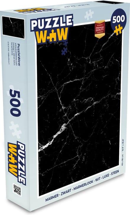 Puzzel Marmer look - Zwart - Luxe - Legpuzzel - Puzzel 500 stukjes