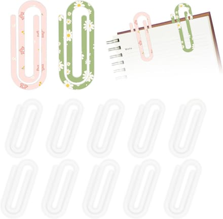 10pcs grote acryl papierclips - papieren clips - briefclips - 76 * 30 * 3mm