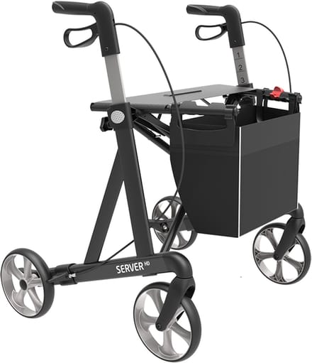 Rehasense Server HD Lichtgewicht XXL Rollator – Extra Brede Rollator - 200kg - Opvouwbaar