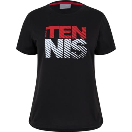 Head Dames/Dames Club Lisa Crew Hals T-shirt (Zwart)