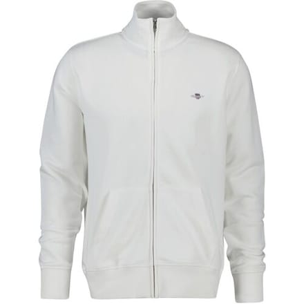 Gant Vest Two-Way Front Zip Sweat Cardigan Eggshell / male