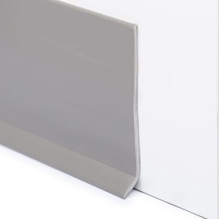 Rubbermagazijn - PVC Plint Grijs - 100x2,8mm - Flexibele plint - Lengte 5 meter - Vloerplint
