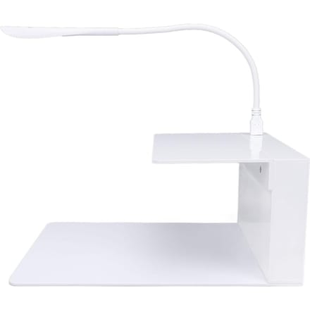 Support Étagère Oreiller Extension de Cils avec Lumière LED 3 Niveaux de Luminosité Outil de Greffe Acrylique Lash white