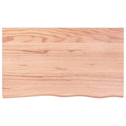 vidaXL - Tafelblad - 100x60x(2-4)cm - behandeld - massief - eikenhout - lichtbruin