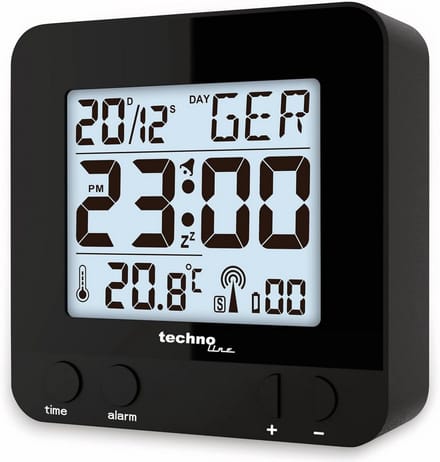 Digitale Wekker met Radio-ontvangst en Temperatuurweergave