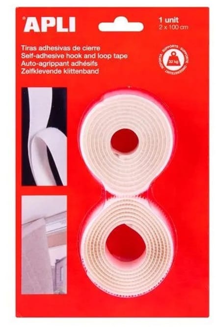 Apli Klittenband Wit - b:2 cm - l: 2 x 100 cm