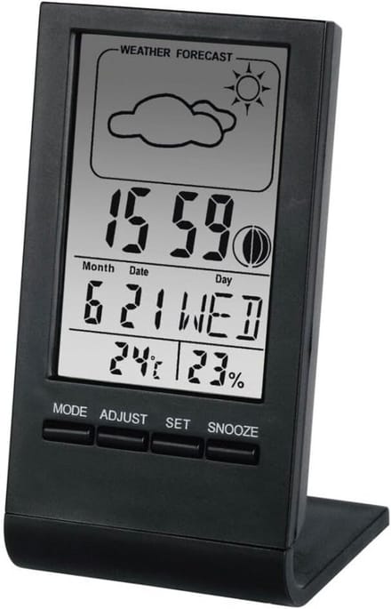 Digitale Thermometer en Hygrometer met LCD-scherm en Weersvoorspelling