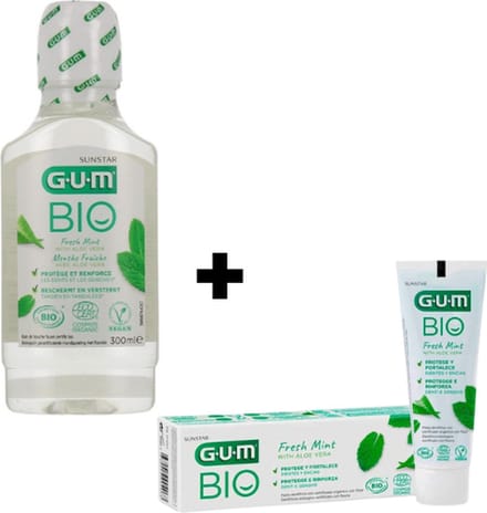 GUM BIO Voordeelverpakking - Mondwater + Tandpasta