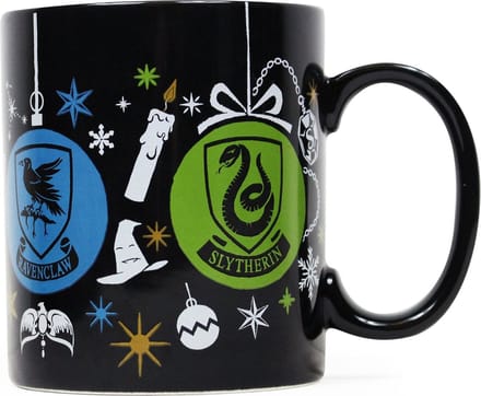 Harry Potter - Vier Huizen Kerstballen - Mok - Zwart - 400ml