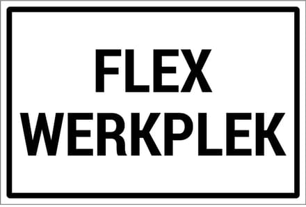Flexwerkplek sticker | 30 x 20 cm