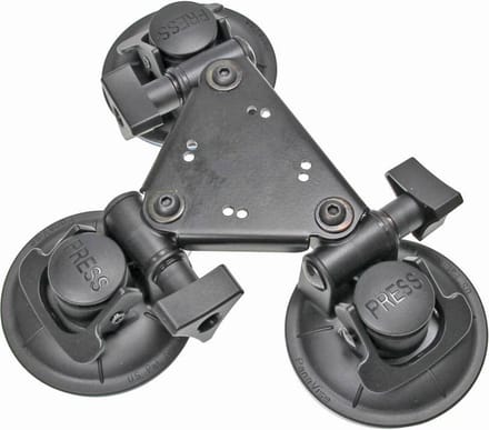 Triple zuignap base mount