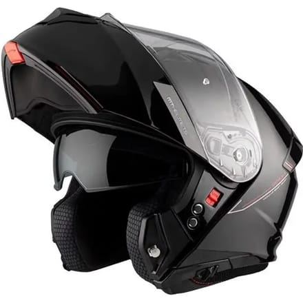 MT Genesis SV systeemhelm glans zwart S - Motorhelm Brommerhelm