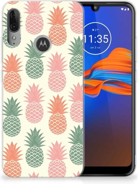 Motorola Moto E6 Plus Siliconen Case Ananas