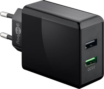 Goobay USB thuislader met 2 poorten - Quick Charge 3.0 - 28W / zwart