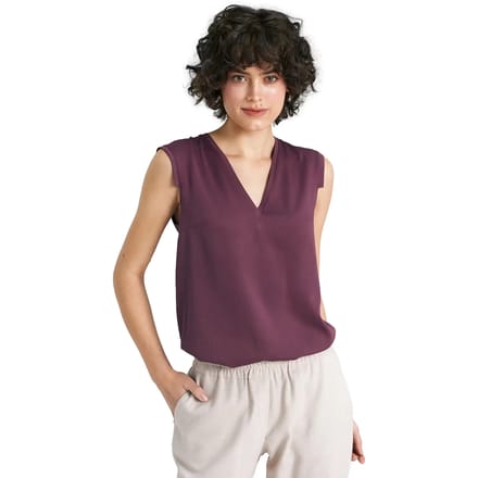Mouwloze blouse met V-hals voor dames Nife