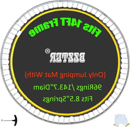 Trampoline Vervangmat - Springdoek Mat - Veilig Springen - Anti-UV Anti-Scheur - 399 cm Diameter - Zwart