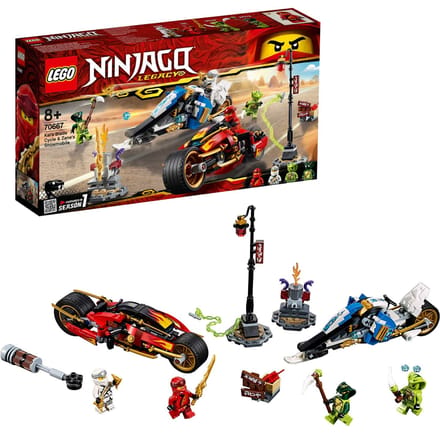 LEGO NINJAGO Zwaardmotor van Kai & Sneeuwscooter van Zane 70667