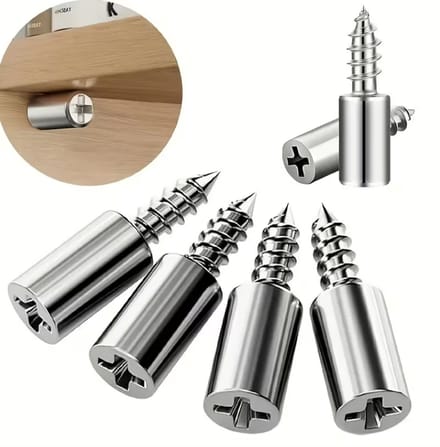 FSW-Products - Kastplankdragers Set 10 Stuks – RVS Plankdragers met Schroefdraad incl. Pluggen – 25 mm