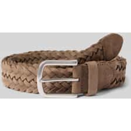 Riem van leer in vlechtlook model 'Vancouver'